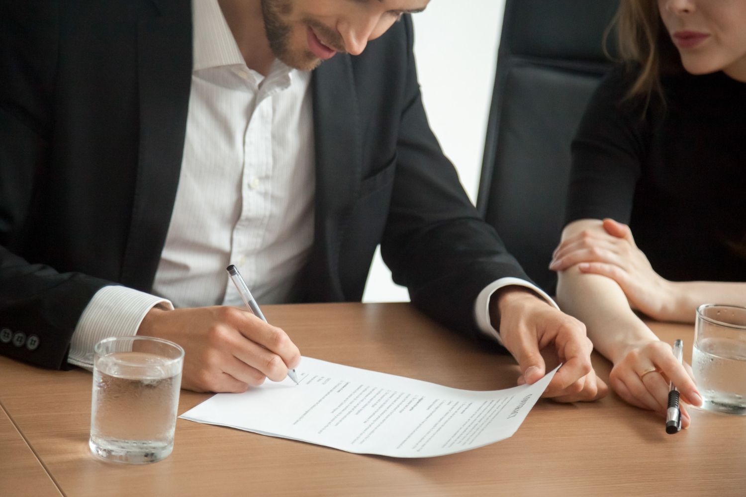 California employee reviewing a severance agreement before signing
