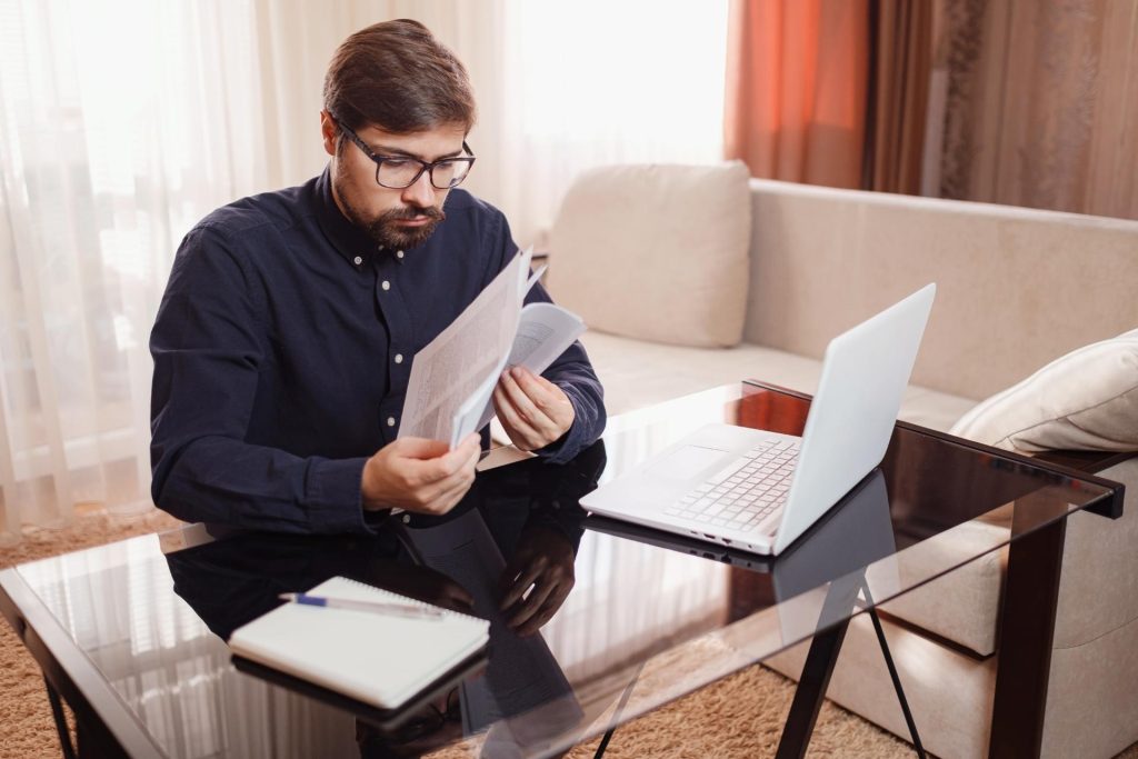 Nevada employee reviewing documents related to a workplace retaliation claim