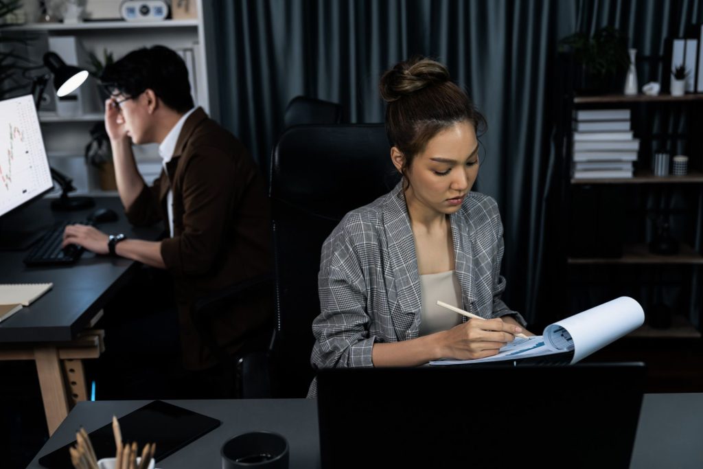 Employee documenting workplace sexual harassment evidence