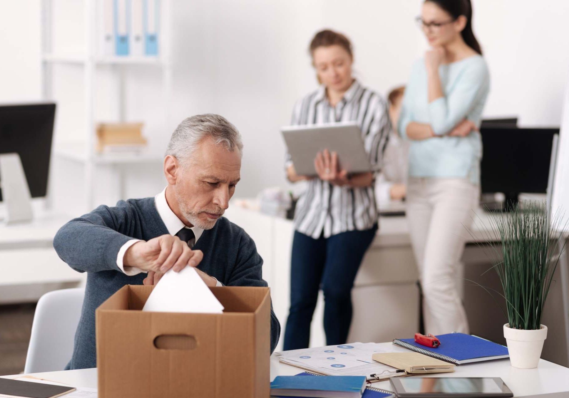Age discrimination in layoffs affecting older employees during a workforce reduction